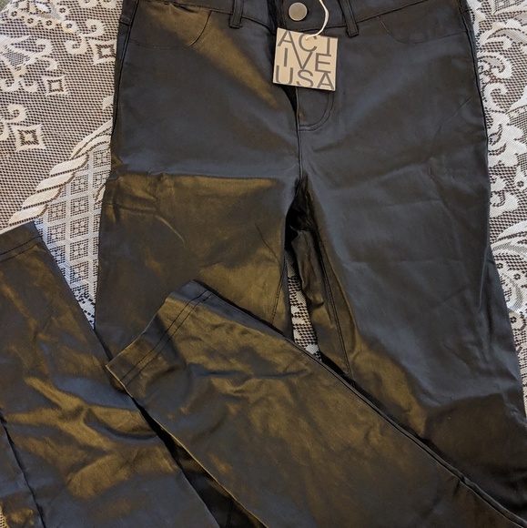 NWT Faux Leather jeans